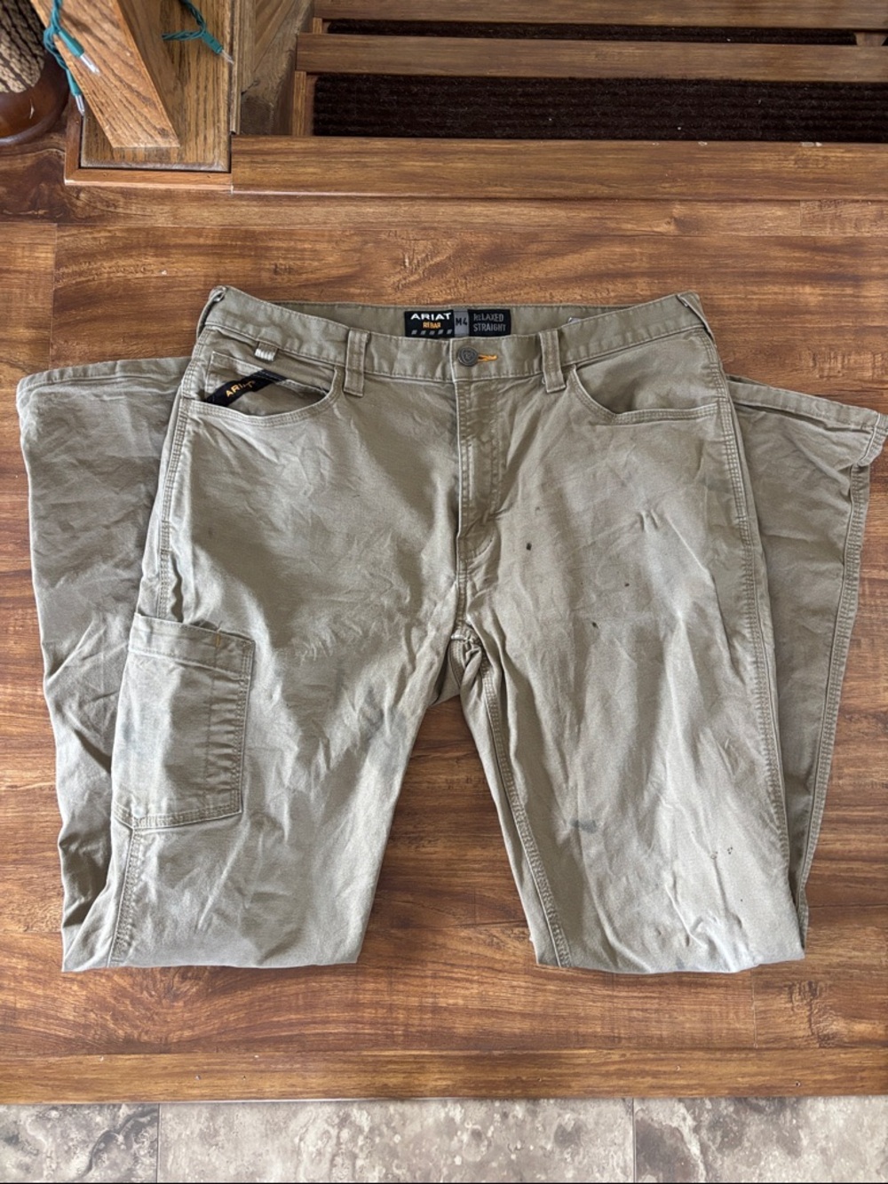 Ariat Rebar Men’s M4 Relaxed Straight Tan Work Pants 34/36